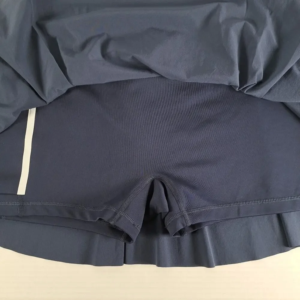 Nike Dri Fit Athletic Skort Womens XL Navy Blue Pleated Pull On Golf Tennis